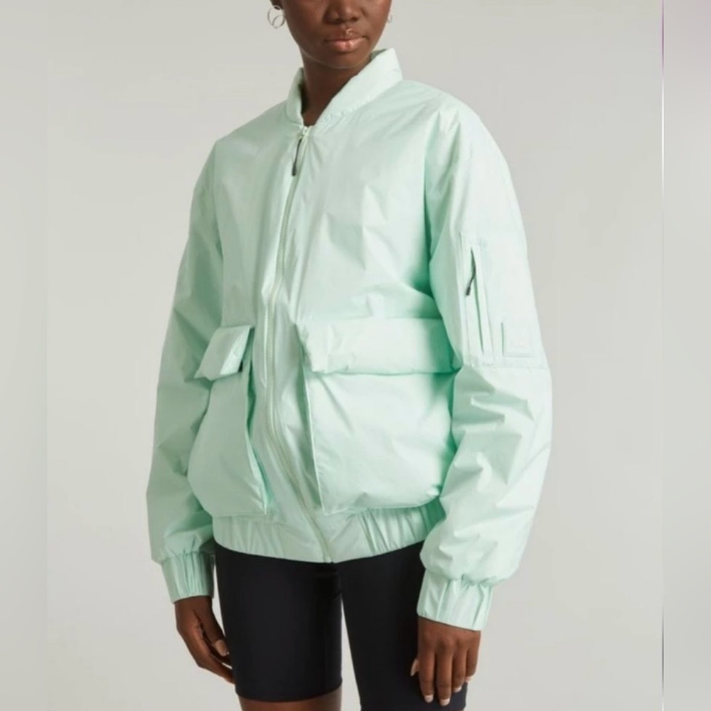 RAINS NWT Brand Fuse Bomber Jacket in Mineral